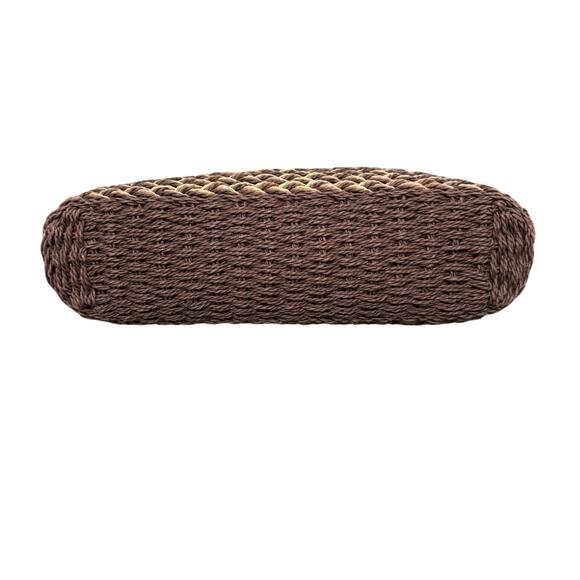 Brighton Raffia Woven Brown Leather Top Handle Bag with Charms - Picture 5 of 10